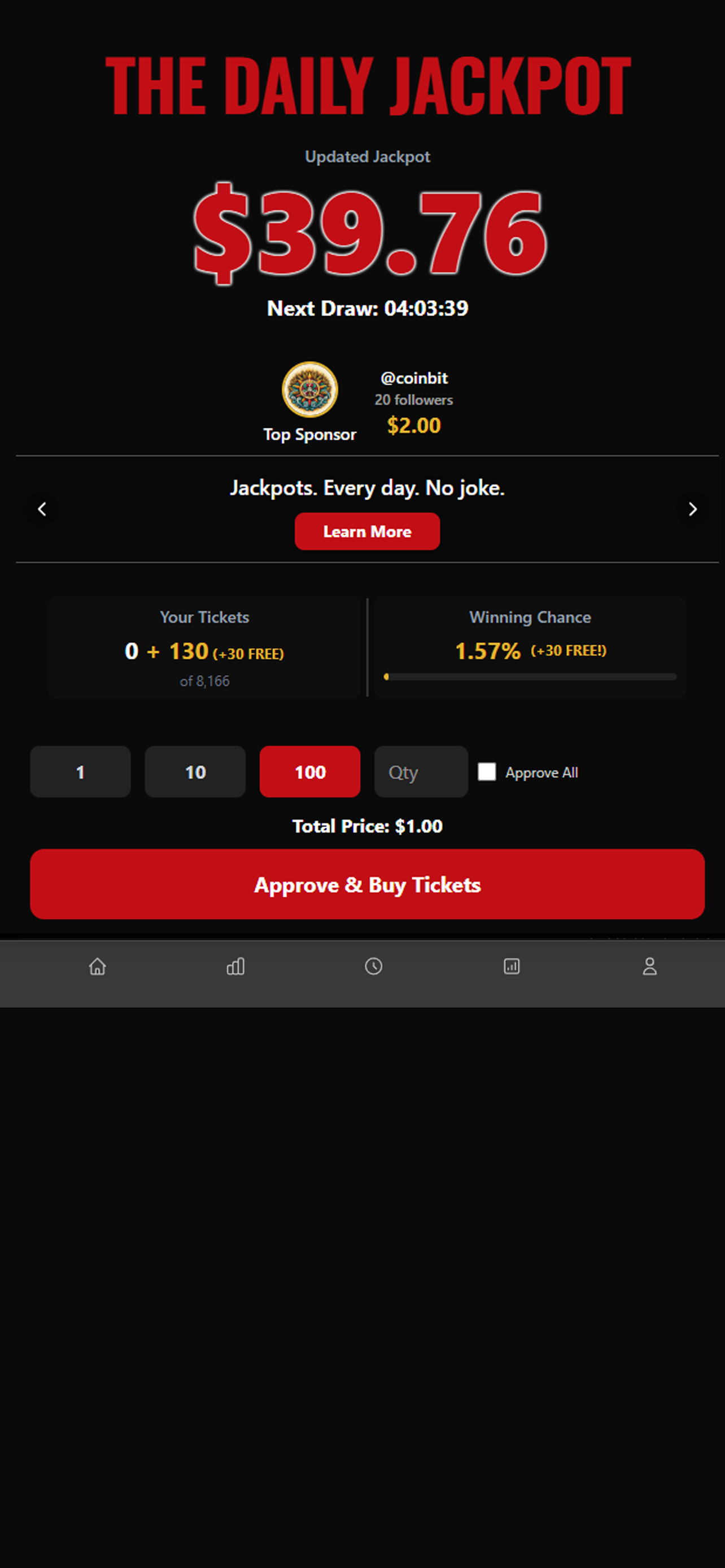Jackpot - Farcaster Mini Apps screenshot