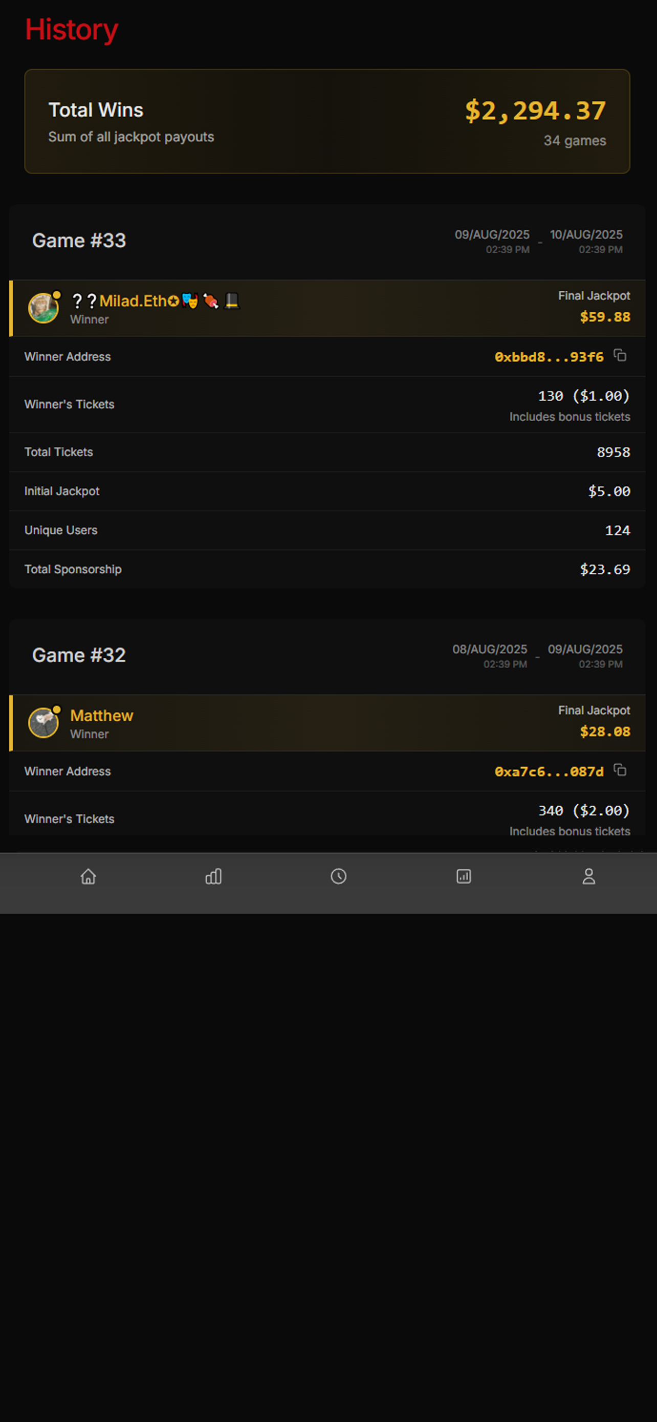 Jackpot - Farcaster Mini Apps screenshot